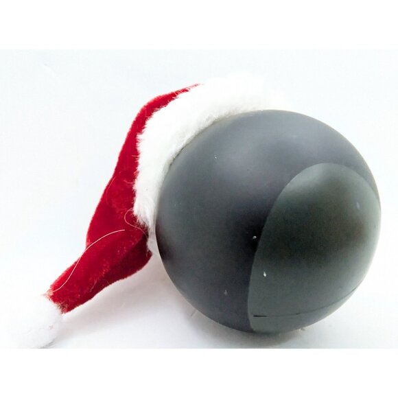 Christmas ornament Hanging black Bomb bird ball santa Angry Hat Almost 3" - Picture 6 of 6